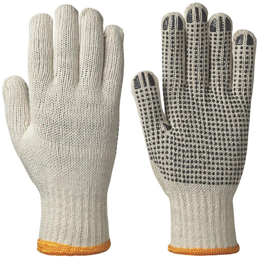 501 Knitted Dotted-Palm Gloves, Poly/Cotton, Medium Les Fournitures Industrielles Méga