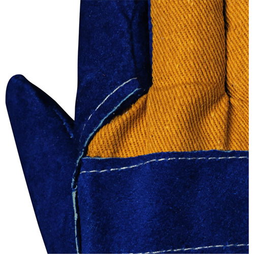 630 Gants d'appareilleur isol&eacute;s bleus, Taille unique, Paume en Cuir de vache refendu, Doublure en Boa Les Fournitures Industrielles Méga