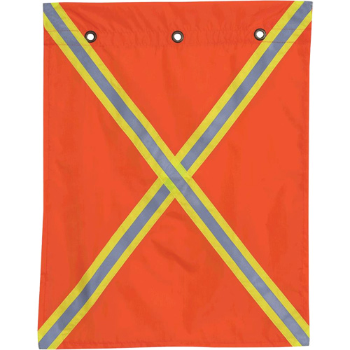 353 Flag with Reflective Tape, Polyester Les Fournitures Industrielles Méga