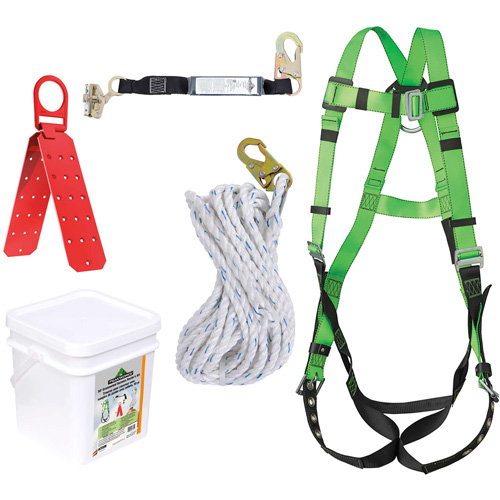 RK8-50 Grommeted Fall Protection Kit, Roofer's Kit Les Fournitures Industrielles Méga