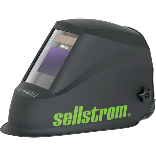 WHM2000 Advantage Plus Series ADF Welding Helmet, 3.94" L x 2.36" W View Area, Black/Green Les Fournitures Industrielles Méga