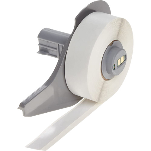 All-Weather Permanent Adhesive Label Tape, Vinyl, White, 0.5" Width Les Fournitures Industrielles Méga