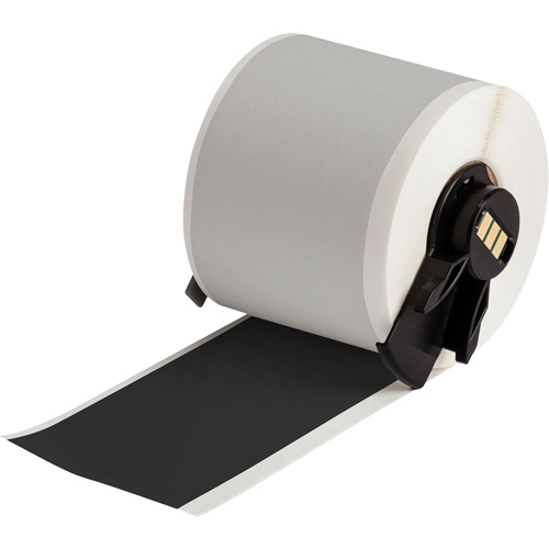 All-Weather Permanent Adhesive Label Tape, Vinyl, Black, 2" Width Les Fournitures Industrielles Méga