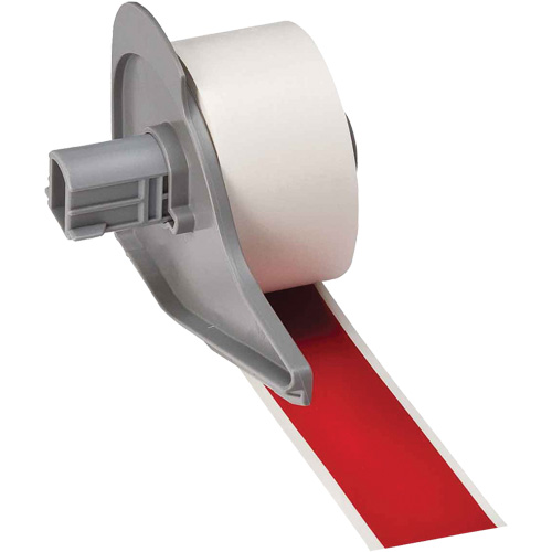 All-Weather Permanent Adhesive Label Tape, Vinyl, Red, 1" Width Les Fournitures Industrielles Méga