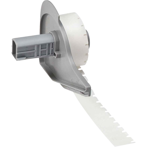 &eacute;tiquettes polyvalentes pour environnements difficiles, Polyester, 0,35" lo x 0,2" h, Noir sur transparent Les Fournitures Industrielles Méga