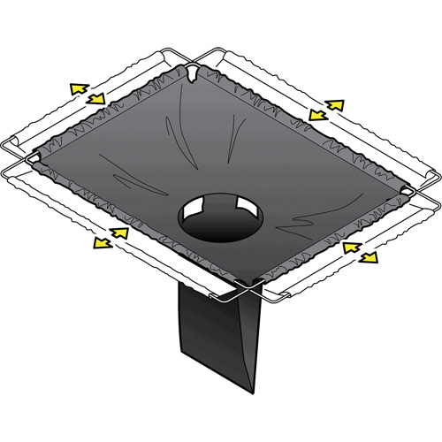 Bac de r&eacute;tention carr&eacute; Ultra-Drain Guard avec orifice de trop-plein, Huile & s&eacute;diments, 16" - 28" lo x 20" - 36" la Les Fournitures Industrielles Méga