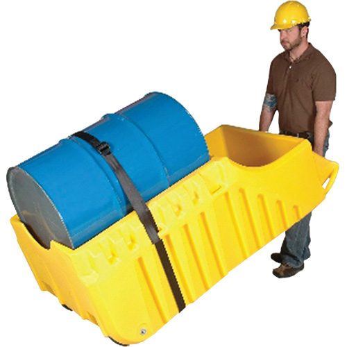 Chariot pour baril, 26,5'' lo x 26,5'' la x 5'' h, Cap. de d&eacute;versement 800 gal. US Les Fournitures Industrielles Méga