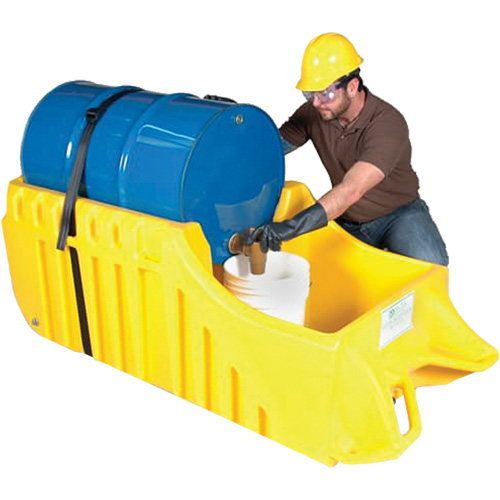 Chariot pour baril, 26,5'' lo x 26,5'' la x 5'' h, Cap. de d&eacute;versement 800 gal. US Les Fournitures Industrielles Méga
