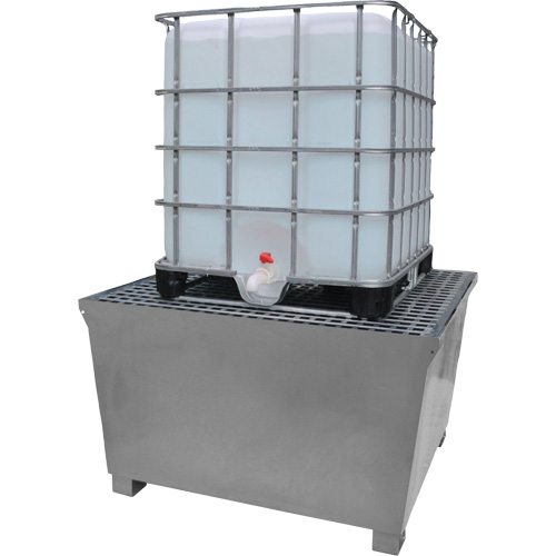 Steel Ultra-IBC Spill Pallet&reg;, 370 US gal. Spill Capacity, 57.6" x 34.7" x 56.9" Les Fournitures Industrielles Méga