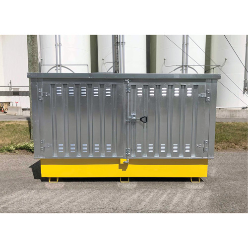 Ultra-Twin IBC en acier avec couvercle rigide, 123,4" lo x 73,4" la x 66,4" h, Capacit&eacute; de charge 12250 lb Les Fournitures Industrielles Méga