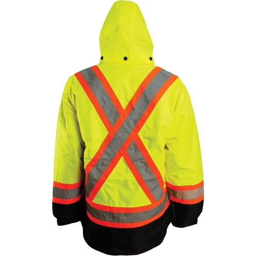 Veste 7 en 1, Polyester, Orange haute visibilit&eacute;, Grand Les Fournitures Industrielles Méga