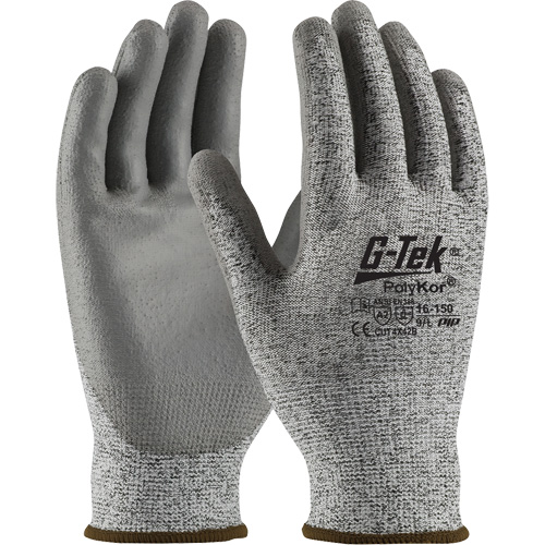 G-Tek&reg; Seamless Knit Cut-Resistant Gloves, Size X-Small, 13 Gauge, Polyurethane Coated, PolyKor&reg; Shell, ASTM ANSI Level A2/EN 388 Level B Les Fournitures Industrielles Méga