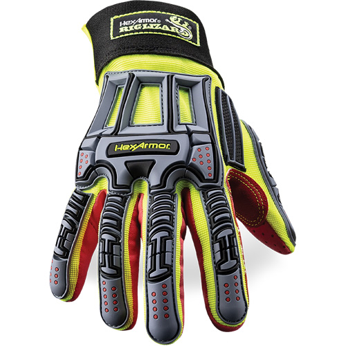 Rig Lizard&reg; 2028X Cut-Resistant Gloves, 6/X-Small, Synthetic/HPPE Palm, Elastic/Hook & Loop Cuff Les Fournitures Industrielles Méga