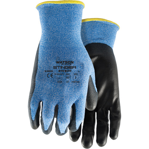 Gants anticoupures 359 Stealth Stinger, Taille T-petit, Calibre 15, Rev&ecirc;tement Polyur&eacute;thane, Enveloppe en Fibre de verre/Nylon/Spandex, ASTM ANSI niveau A2/EN 388 niveau B Les Fournitures Industrielles Méga