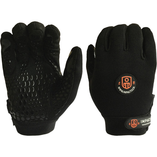 Mechanic Anti-Impact Gloves, 7/Small, Synthetic/Suede Palm, Elastic/Hook & Loop Cuff Les Fournitures Industrielles Méga