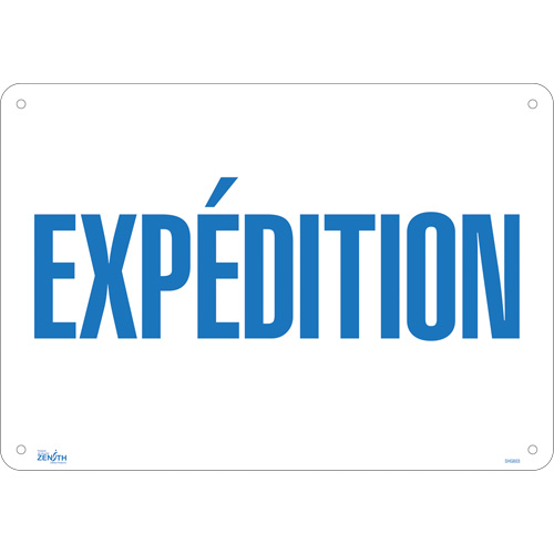 "Exp&eacute;dition" Sign, 14" x 20", Aluminum, French Les Fournitures Industrielles Méga