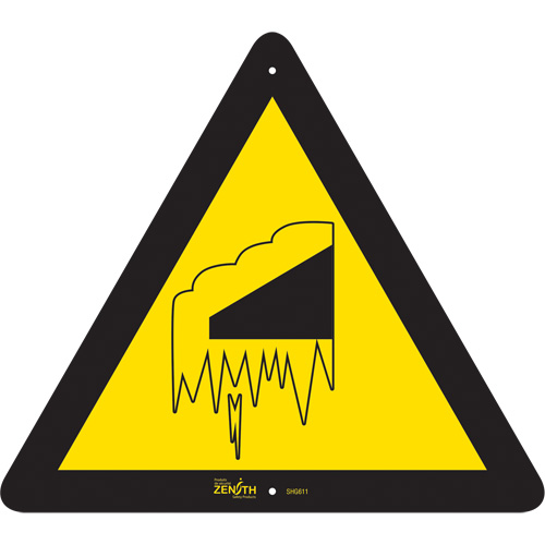 Falling Snow/Ice CSA Standard Safety Sign, 12" x 12", Aluminum, Pictogram Les Fournitures Industrielles Méga