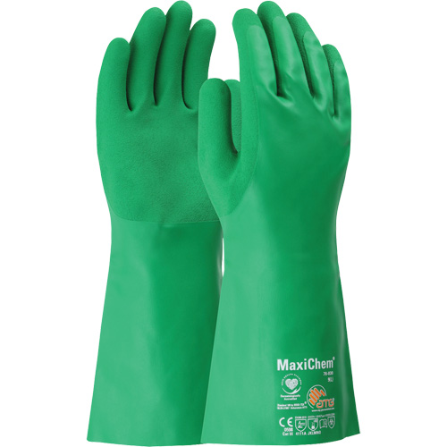 ATG MaxiChem&reg; Chemical-Resistant Gloves, Size Small, 14" L, Nitrile Les Fournitures Industrielles Méga