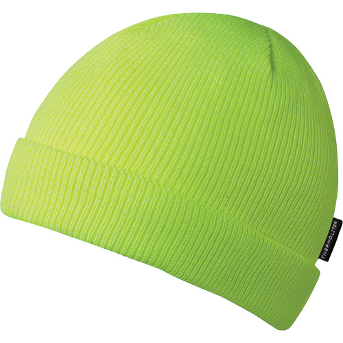 5567A Tuque, Doublure en Acrylique, Taille unique, Jaune lime haute visibilit&eacute; Les Fournitures Industrielles Méga