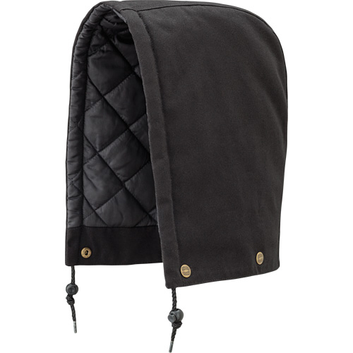 538BK Hood for Quilted Safety Parka, Bomber or Coverall, Black, Cotton Les Fournitures Industrielles Méga