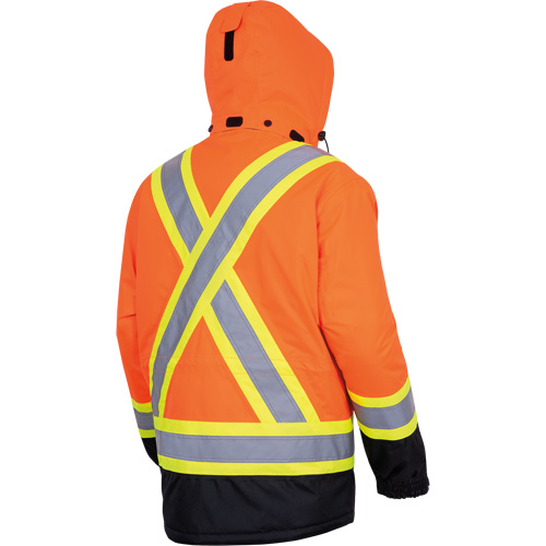 5407 Waterproof Insulated Heated Safety Jacket, Men's, Small, High-Visibility Orange Les Fournitures Industrielles Méga