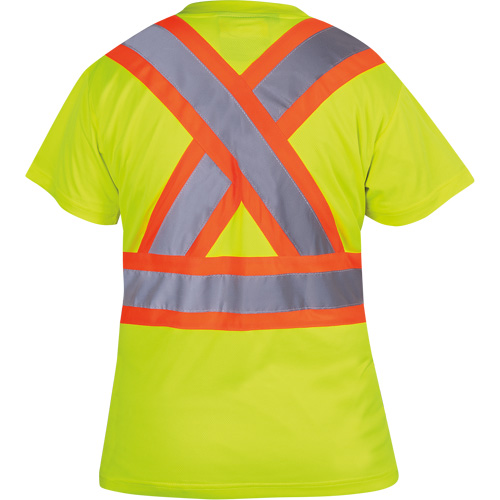 6949 T-shirt de s&eacute;curit&eacute; en il-de-perdrix pour femme, Polyester, T-petit, Jaune lime haute visibilit&eacute; Les Fournitures Industrielles Méga