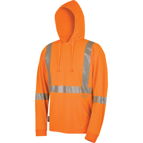 6964 Chandail &agrave; capuchon de s&eacute;curit&eacute; en il-de-perdrix, Petit, Orange haute visibilit&eacute; Les Fournitures Industrielles Méga