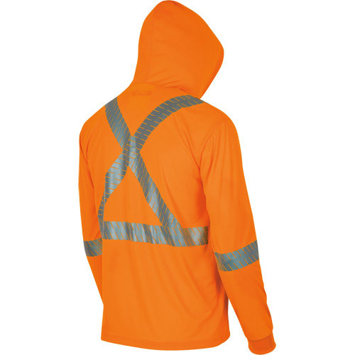6964 Chandail &agrave; capuchon de s&eacute;curit&eacute; en il-de-perdrix, Petit, Orange haute visibilit&eacute; Les Fournitures Industrielles Méga