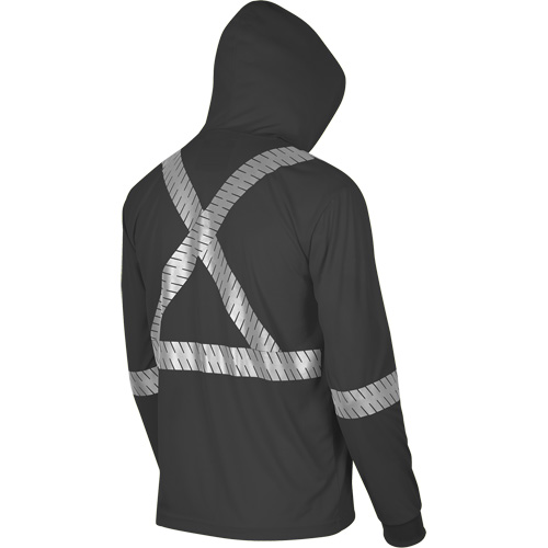 6966 Bird's-Eye Safety Hoodie, Small, Black Les Fournitures Industrielles Méga