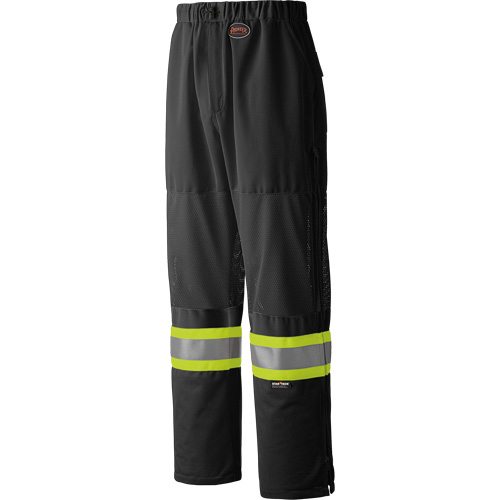 6003BKP Pantalon de s&eacute;curit&eacute; routi&egrave;re, Polyester, Petit, Noir Les Fournitures Industrielles Méga
