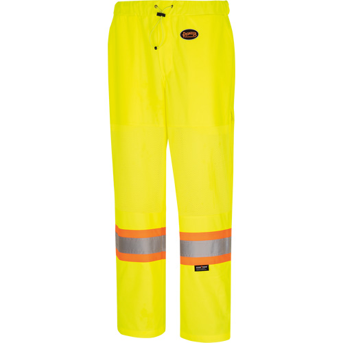 5999PW Pantalon de s&eacute;curit&eacute; routi&egrave;re pour femmes, Polyester, T-petit, Jaune lime haute visibilit&eacute; Les Fournitures Industrielles Méga
