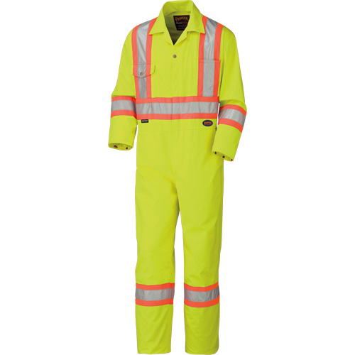 5512T Combinaison haute visibilit&eacute;, 40 (grand taille), Jaune lime haute visibilit&eacute; Les Fournitures Industrielles Méga