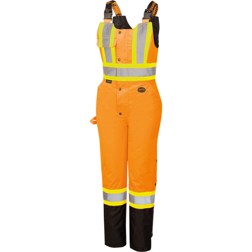 5040BBW Combinaison de s&eacute;curit&eacute; imperm&eacute;able haute visibilit&eacute; pour femmes, Polyester, T-petit, Noir/Orange haute visibilit&eacute; Les Fournitures Industrielles Méga