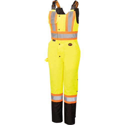 5041BBW Combinaison de s&eacute;curit&eacute; imperm&eacute;able haute visibilit&eacute; pour femmes, Polyester, T-petit, Noir/Jaune lime haute visibilit&eacute; Les Fournitures Industrielles Méga