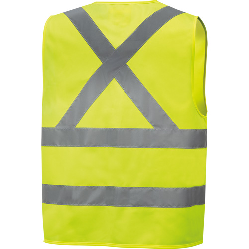 6886 Veste de s&eacute;curit&eacute; haute visibilit&eacute; en tricot chaîne, Jaune lime haute visibilit&eacute;, Petit, Polyester Les Fournitures Industrielles Méga