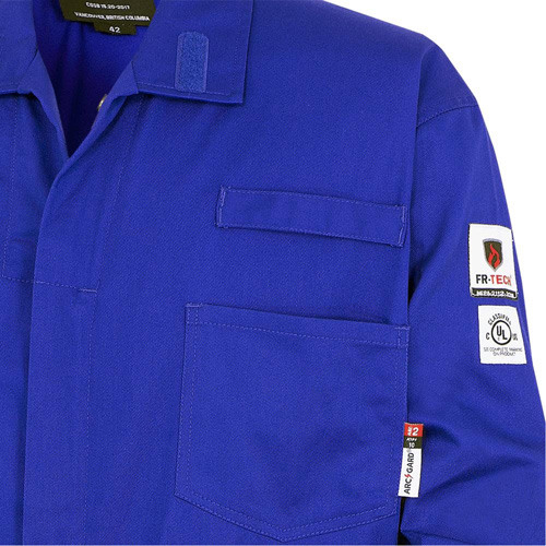 7779T FR-Tech&reg; 88/12 Arc Rated Flame Resistant Coveralls, Size 40 (Tall), Royal Blue, 10 cal/cm² Les Fournitures Industrielles Méga