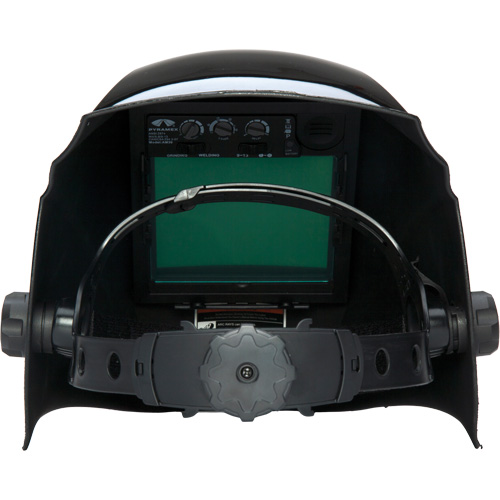 Leadhead&reg; Auto Darkening Welding Helmet, 3.8" L x 3.4" W View Area, 9 - 13 Shade Range, Black Les Fournitures Industrielles Méga