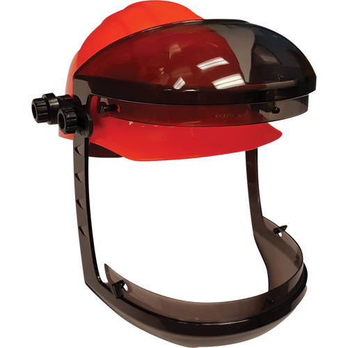 Visi&egrave;re Facetech avec attache pour casques de s&eacute;curit&eacute; &agrave; fentes, Suspension Rochet Les Fournitures Industrielles Méga