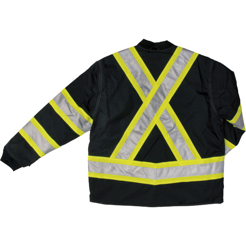 Manteau de s&eacute;curit&eacute; 4-en-1 en tissu ind&eacute;chirable, Polyester, Noir, Petit Les Fournitures Industrielles Méga