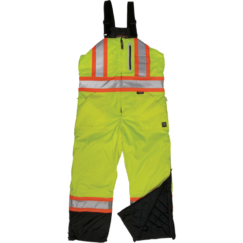 Salopette de s&eacute;curit&eacute; isolante en tissu ind&eacute;chirable, Polyester, T-petit, Jaune lime haute visibilit&eacute; Les Fournitures Industrielles Méga
