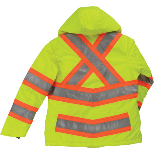 Manteau de s&eacute;curit&eacute; isolant et extensible pour femmes, Polyester, Jaune lime haute visibilit&eacute;, Moyen Les Fournitures Industrielles Méga