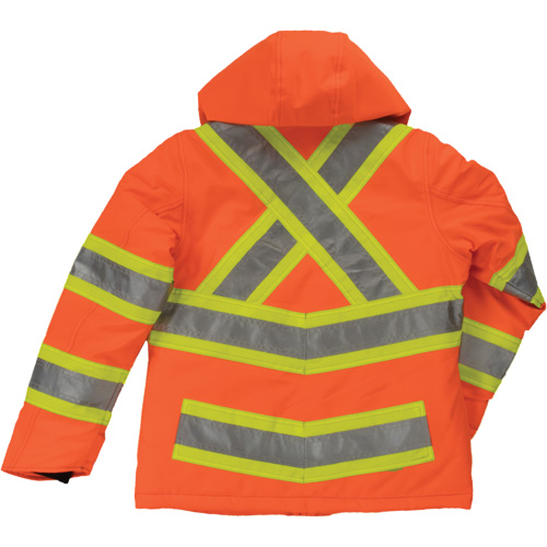 Manteau de s&eacute;curit&eacute; isolant et extensible pour femmes, Polyester, Orange haute visibilit&eacute;, Grand Les Fournitures Industrielles Méga