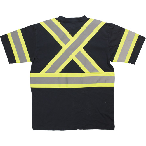 Chemise de s&eacute;curit&eacute; &agrave; manches courtes, Coton, T-petit, Noir Les Fournitures Industrielles Méga