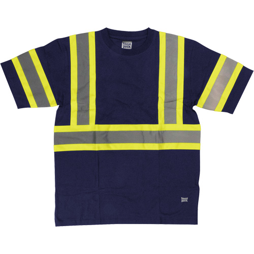 Short Sleeve Safety T-Shirt, Cotton, X-Small, Navy Blue Les Fournitures Industrielles Méga