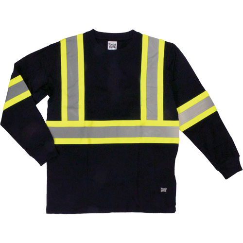 T-shirt de s&eacute;curit&eacute; &agrave; manches longues, Coton, T-petit, Noir Les Fournitures Industrielles Méga