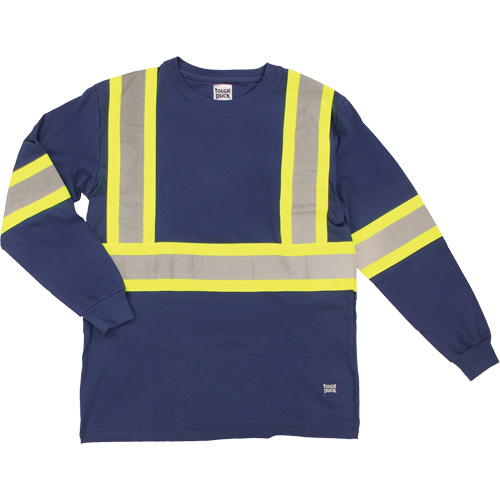 T-shirt de s&eacute;curit&eacute; &agrave; manches longues, Coton, T-petit, Bleu marin Les Fournitures Industrielles Méga