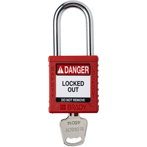 Velocity Lockout Padlock, Red, Keyed Different, Nylon, 1-1/2" Width Les Fournitures Industrielles Méga