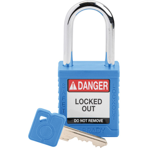Velocity Lockout Padlock, Blue, Keyed Different, Nylon, 1-1/2" Width Les Fournitures Industrielles Méga