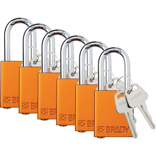 Velocity Lockout Padlocks, Orange, Keyed Alike, Aluminum, 1-1/2" Width Les Fournitures Industrielles Méga