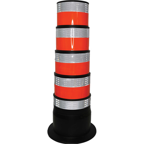 Channelizer, 47.25" High, Orange/White Les Fournitures Industrielles Méga